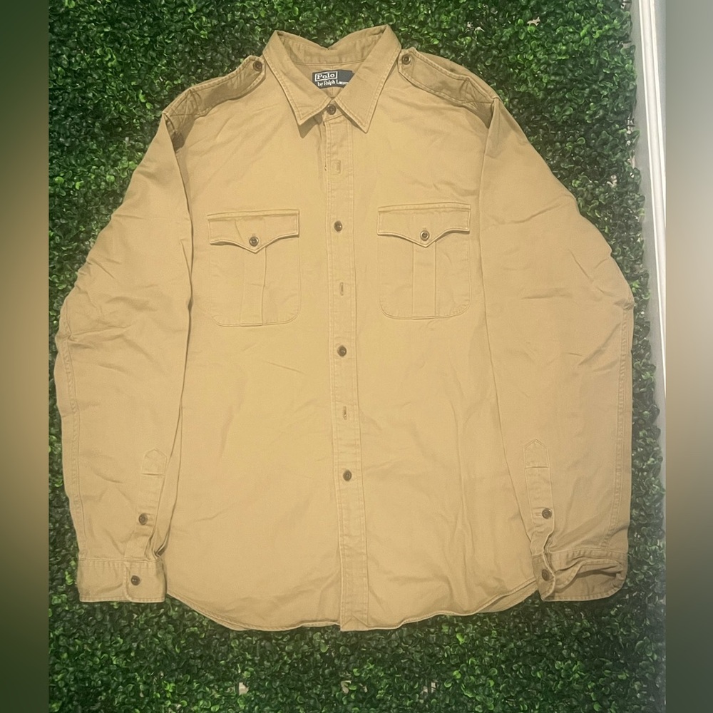 Polo Ralph Lauren Button Up Beige Light Jacket Men’s  2XL
